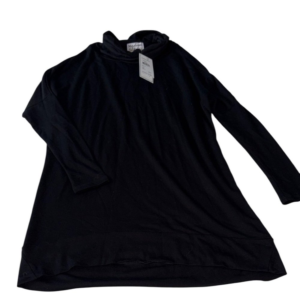 Madison & Berkeley Black Women's Long Sleeve Turtleneck Top Size Small NWT